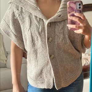Short sleeve sweater for layering